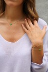 Bracelet vert marguerite