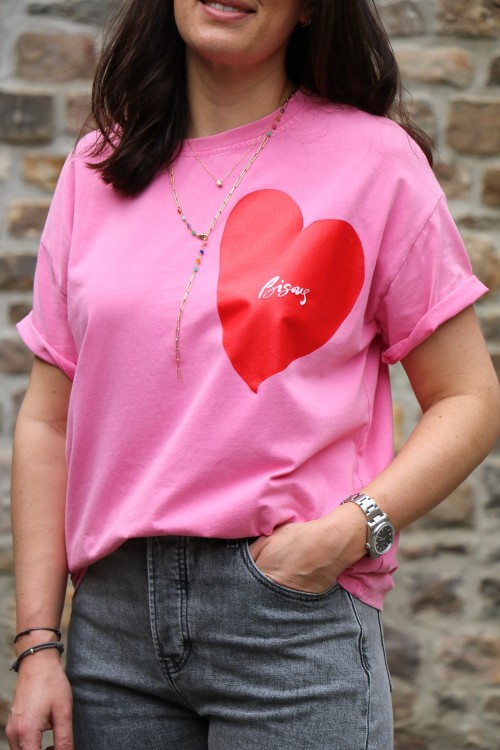 T-shirt rose bisous