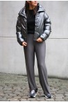 Pantalon fluide plissé anthracite YAYA