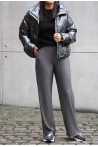 Pantalon fluide plissé anthracite YAYA