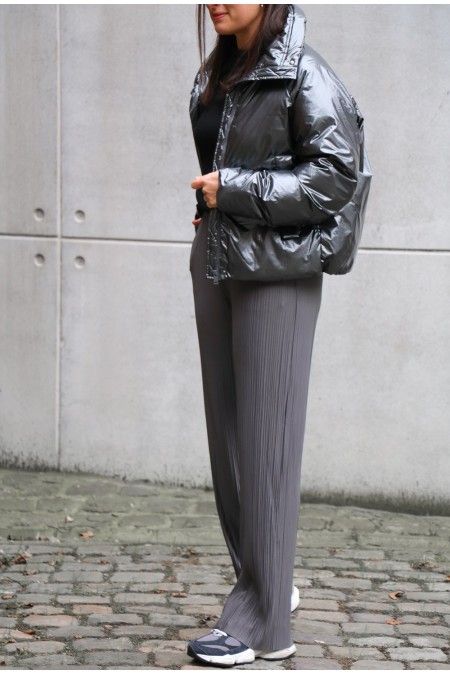 Pantalon fluide plissé anthracite YAYA