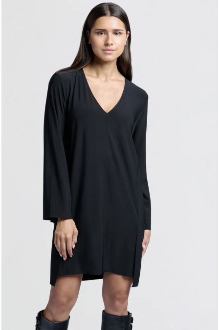 Robe noire col v YAYA