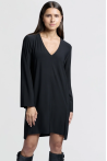 Robe noire col v YAYA