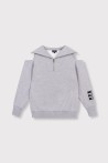 Sweat gris ouvert aux épaules ALIX