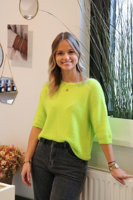 Pull Maelle jaune lime