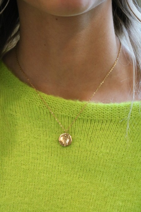 Collier médaillon palmier