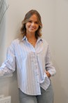 Chemise bleue rayée