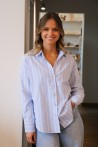 Chemise bleue rayée