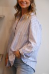 Chemise bleue rayée