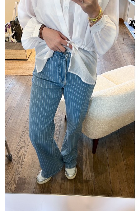 Jeans à rayures YAYA (L32)