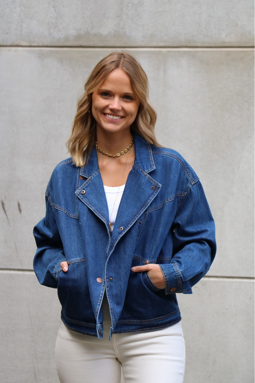 Veste en jeans style perfecto SAINT-TROPEZ