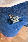 Short en jeans avec sequins