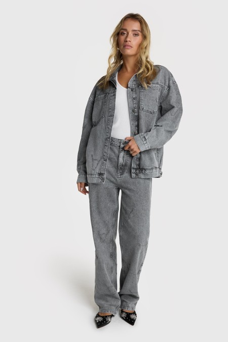 Veste grise en jeans ALIX