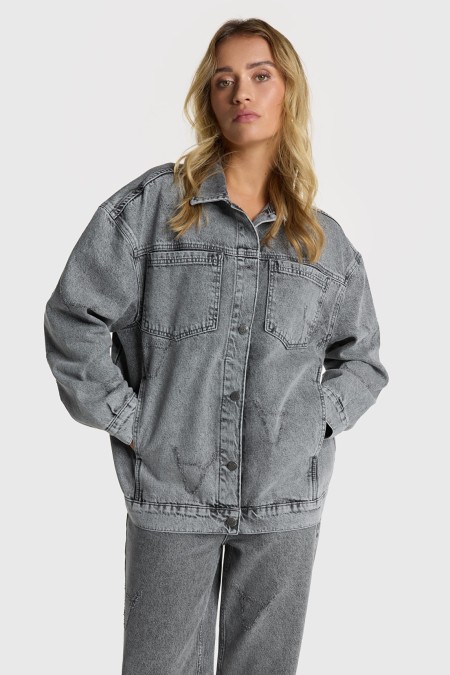 Veste grise en jeans ALIX