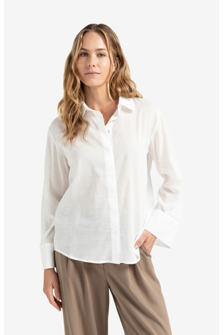 Chemisier blanc boutons dos YAYA