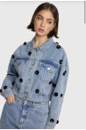 Veste en jeans à fleurs ALIX