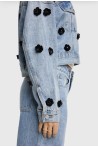 Veste en jeans à fleurs ALIX