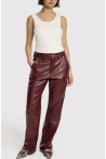 Pantalon simili cuir bordeaux ALIX
