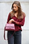 Pull bordeaux dentelle