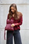 Pull bordeaux dentelle