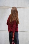 Pull bordeaux dentelle
