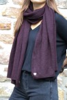 Echarpe coeur aubergine