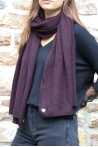 Echarpe coeur aubergine