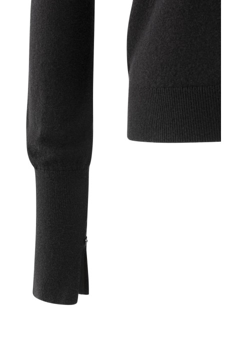 Pull noir col montant YAYA