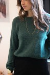 Pull Maelle à manches longues vert sapin