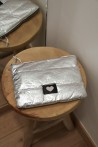 Pochette argentée coeur