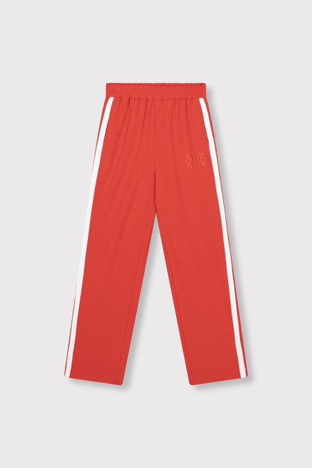 Pantalon rouge bandes blanche ALIX
