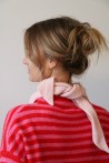 Petit foulard rose pâle
