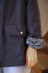 Veste marine col velours