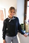 Sweat marine avec foulard