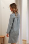 Robe chemise en jeans