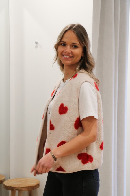 Gilet coeurs (dame)