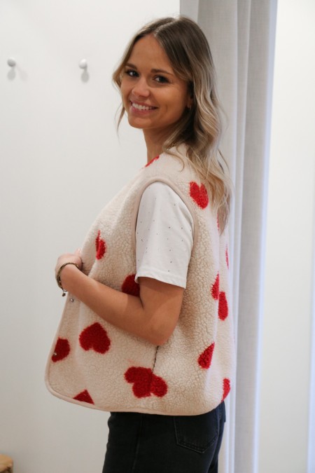 Gilet coeurs (dame)