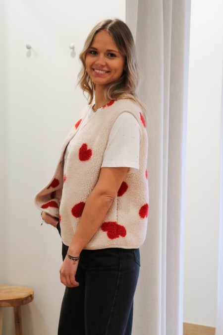 Gilet coeurs (dame)