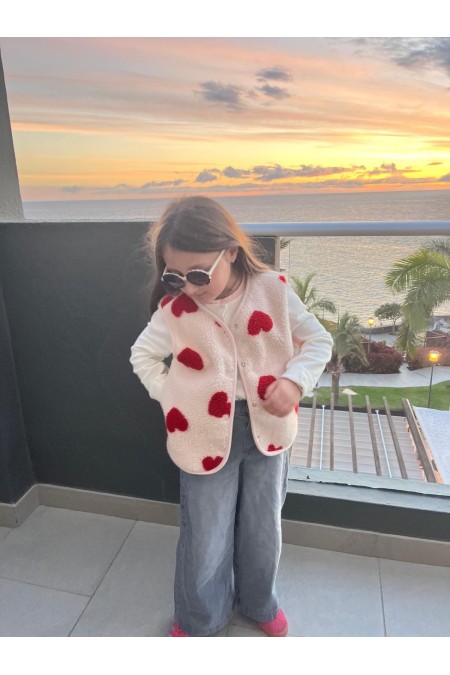 Gilet coeurs (fille)