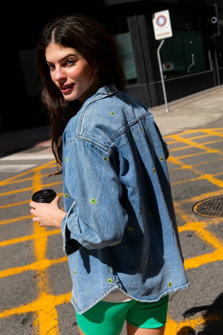 Chemise en jeans à motifs LAURE+MAX