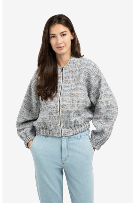 Veste chinée bleue YAYA