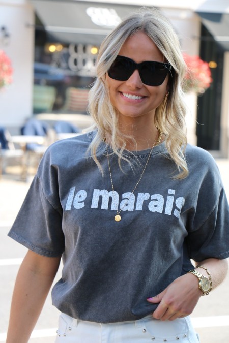 T-shirt gris "Le Marais"