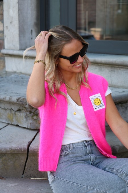 Gilet fuchsia à tirette