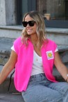 Gilet fuchsia à tirette