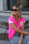 Gilet fuchsia à tirette