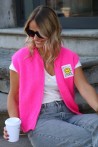 Gilet fuchsia à tirette