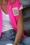 Gilet fuchsia à tirette