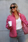 Polar rayé rose et rouge