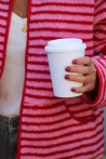 Polar rayé rose et rouge