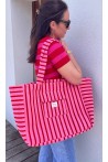 Sac éponge rose et rouge